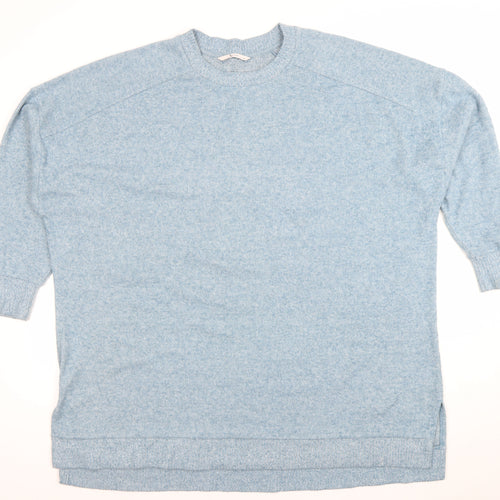 Tu Women’s Blue Crew Neck Relaxed Pullover Jumper Size 24