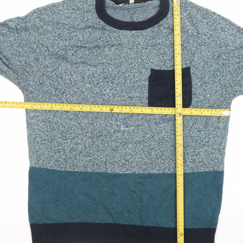 Next Men's Blue Cotton Crew Neck Jumper Size L Long Sleeve