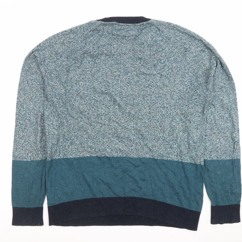 Next Men's Blue Cotton Crew Neck Jumper Size L Long Sleeve