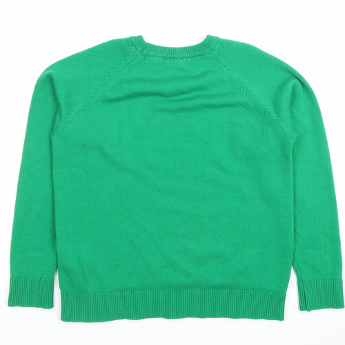 Disney Boys Green Christmas Jumper Mickey & Donald UK 5-6 Years Crew Neck