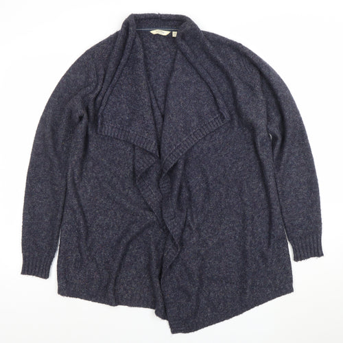 FatFace Women’s Blue Wool Blend Open Front Cardigan Size 14