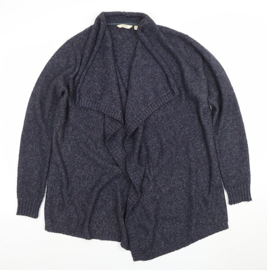 FatFace Women’s Blue Wool Blend Open Front Cardigan Size 14