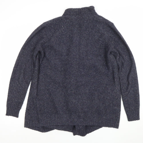 FatFace Women’s Blue Wool Blend Open Front Cardigan Size 14