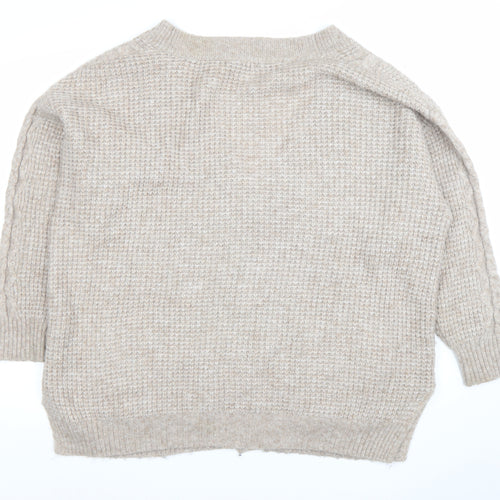 Marks and Spencer Women’s Beige Cable-Knit Cardigan XL