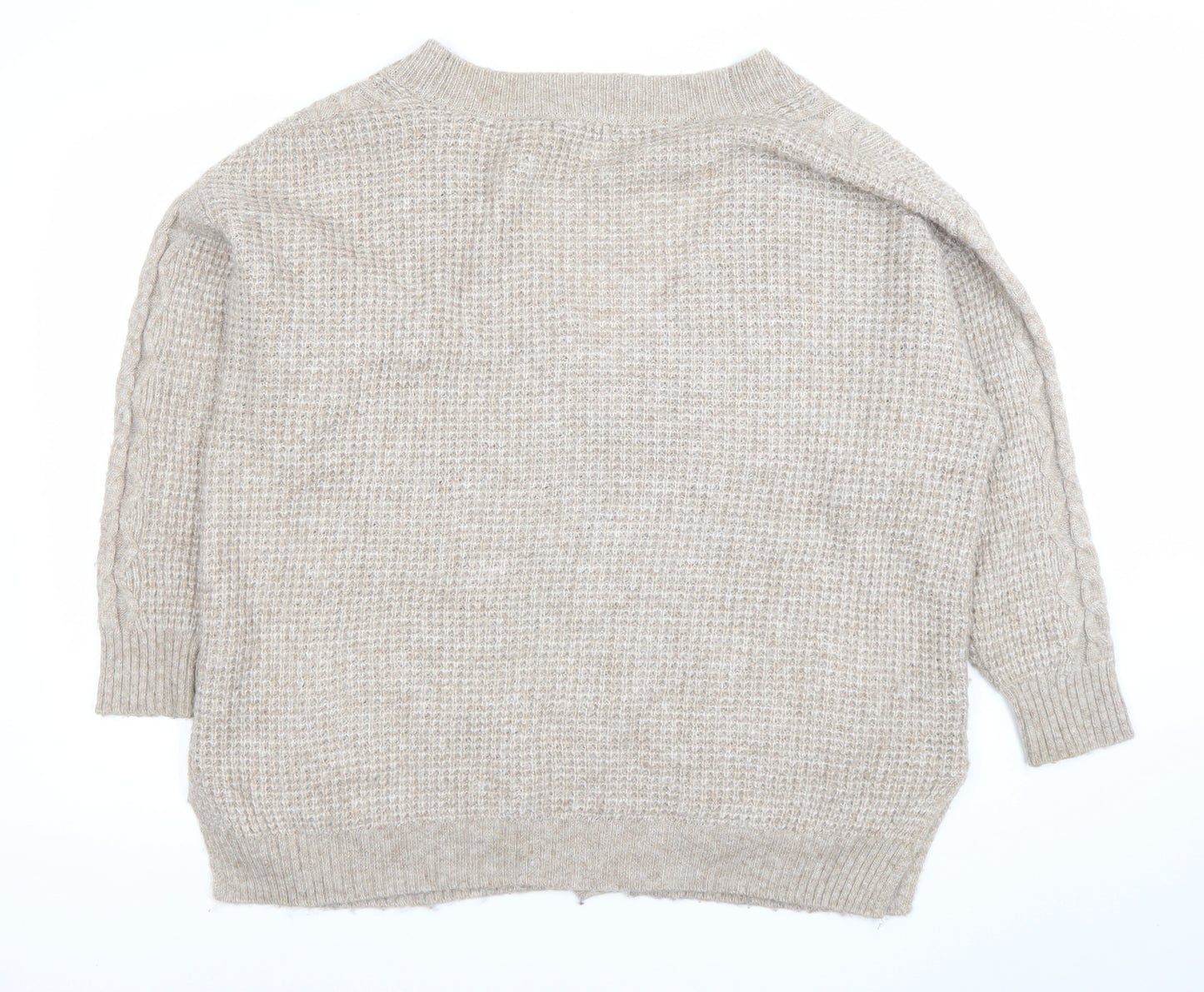 Marks and Spencer Women’s Beige Cable-Knit Cardigan XL