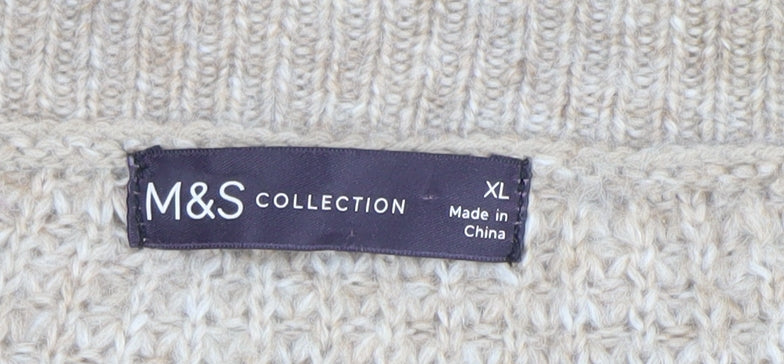 Marks and Spencer Women’s Beige Cable-Knit Cardigan XL