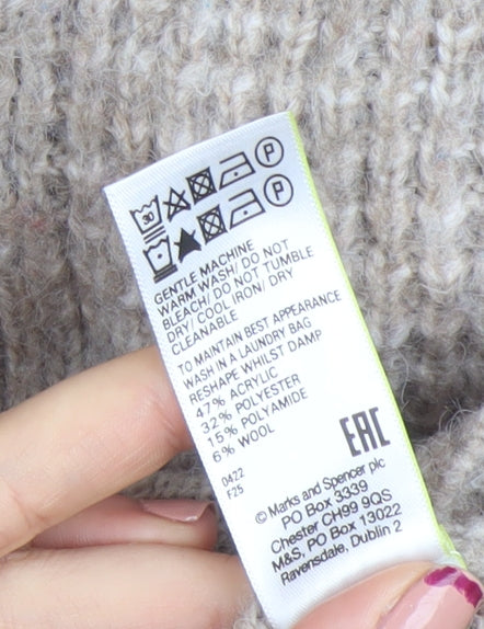 Marks and Spencer Women’s Beige Cable-Knit Cardigan XL