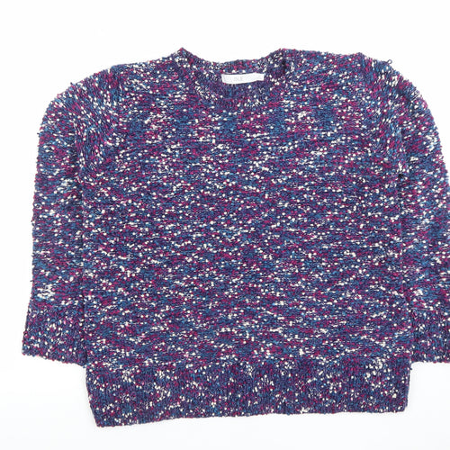 Isle Women's Multicoloured Chunky Knit Crew Neck Pullover Jumper M