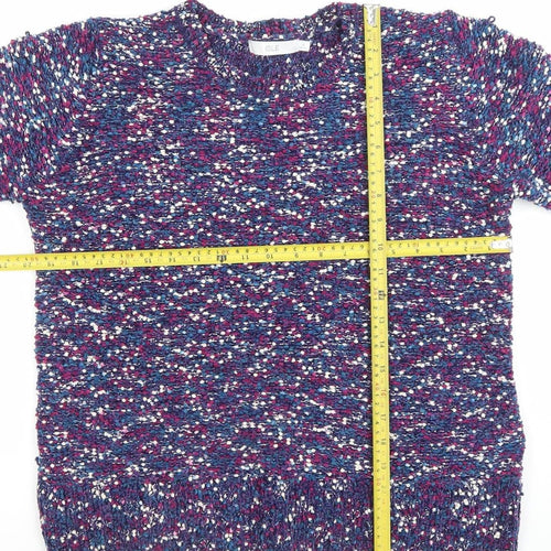 Isle Women's Multicoloured Chunky Knit Crew Neck Pullover Jumper M