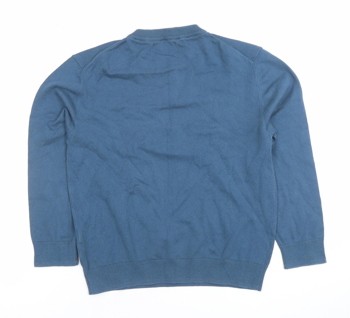 Zara Boys Blue Cotton Crew Neck Pullover Jumper Size 10 Years