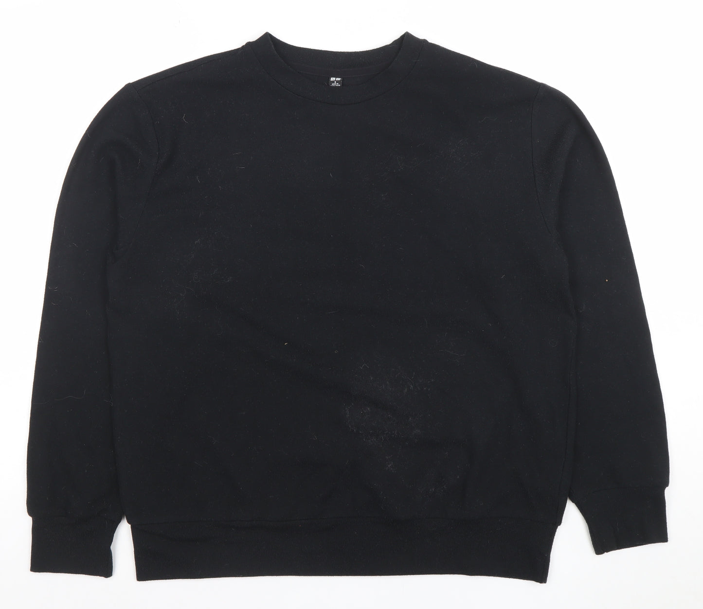 Uniqlo Women Black Long Sleeve Basic Crew Neck Jersey Top S
