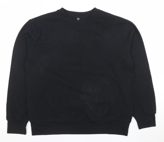 Uniqlo Women Black Long Sleeve Basic Crew Neck Jersey Top S