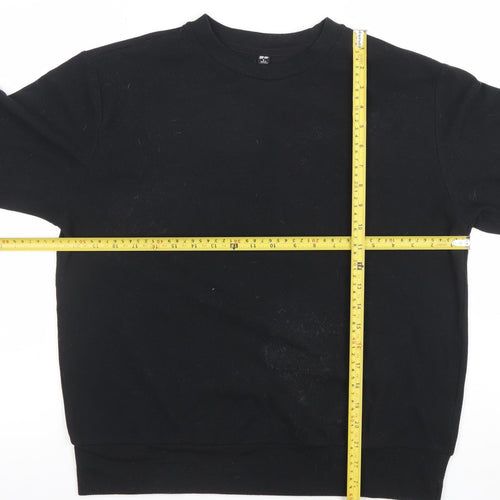Uniqlo Women Black Long Sleeve Basic Crew Neck Jersey Top S