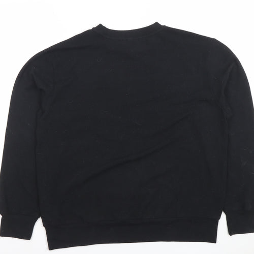 Uniqlo Women Black Long Sleeve Basic Crew Neck Jersey Top S