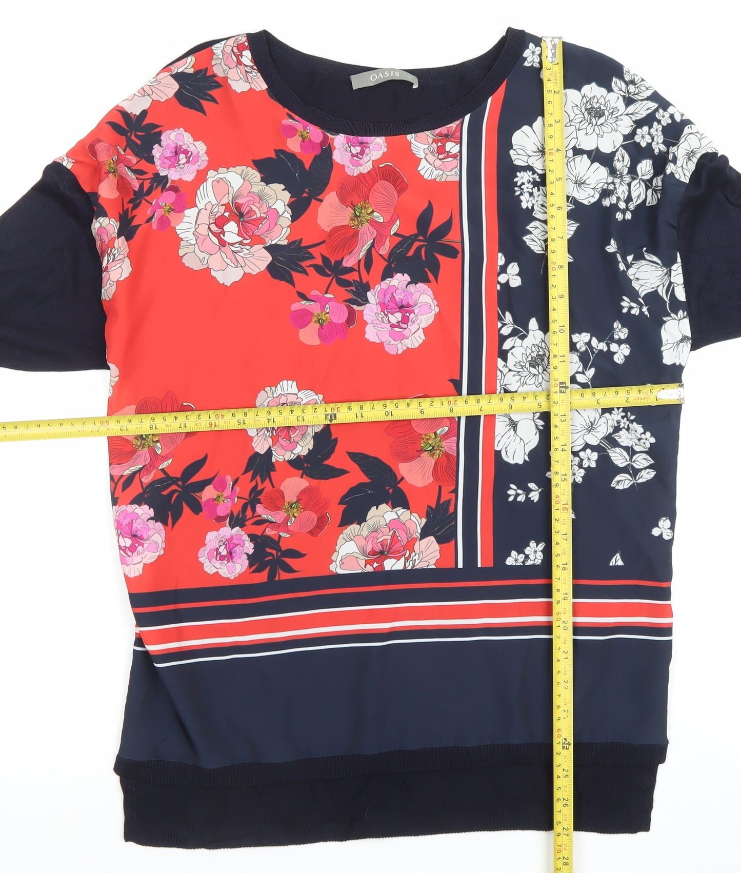 Oasis Women’s Multicoloured Floral Long Sleeve Blouse Size S