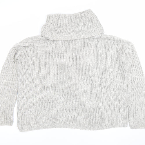 Onfire Womens Grey Roll Neck Chunky Knit Jumper Size 12
