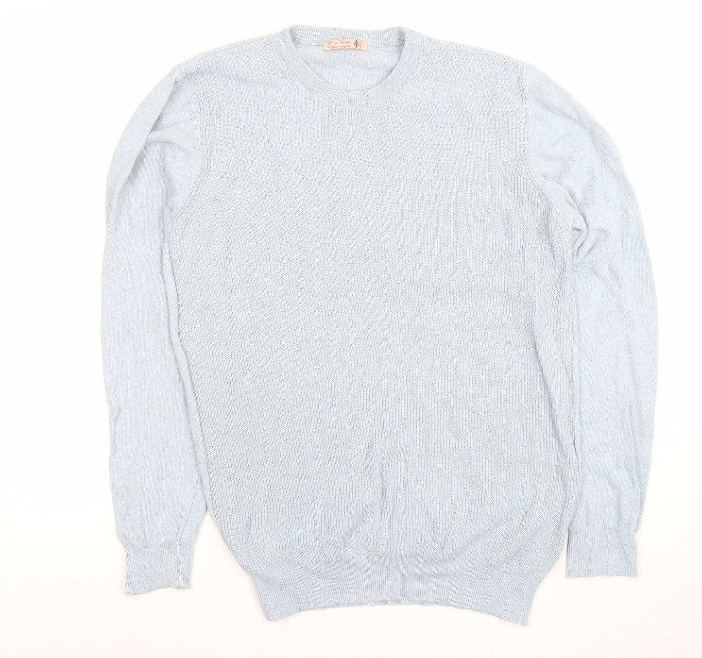Mario Visconti Men’s Blue Cotton Crew Neck Jumper M