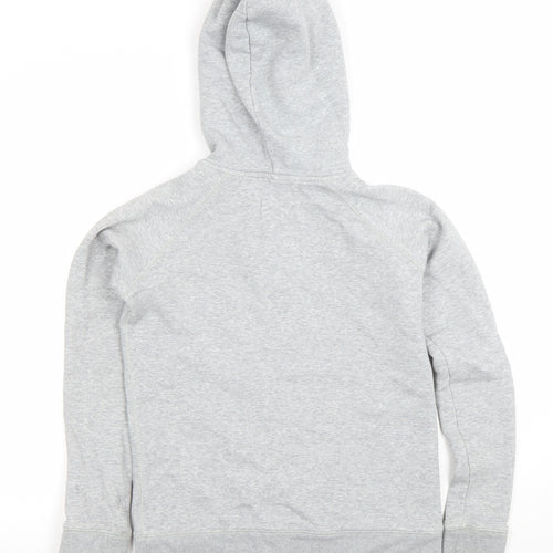 Jack Wills Womens Grey Full Zip Hoodie UK 10 Cotton Blend Casual
