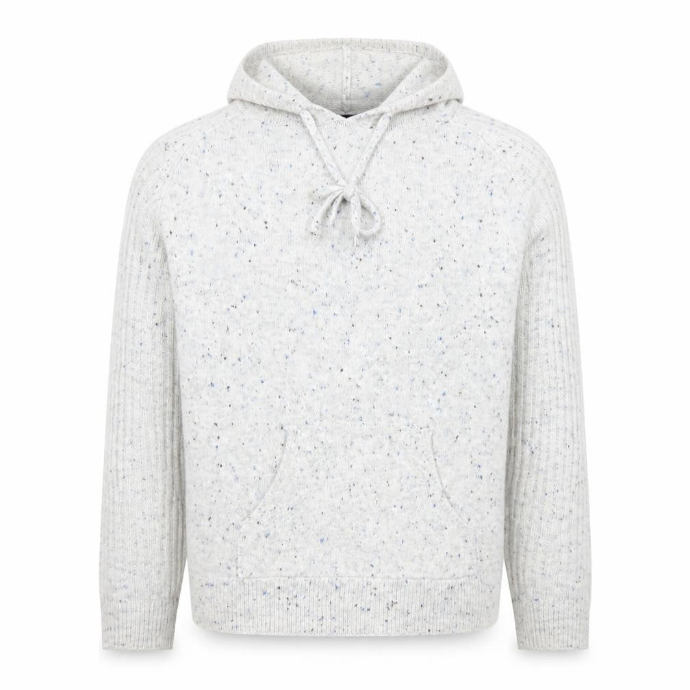 Front view of Marks & Spencer Men’s Grey Wool Blend Hooded jumper, size M