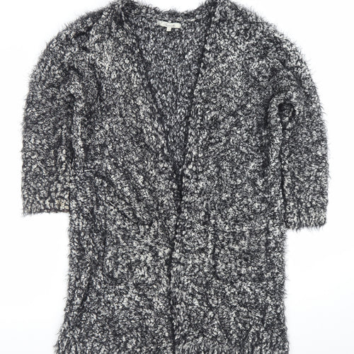Peacocks Women’s Grey Chunky Knit Open Front Cardigan Size S