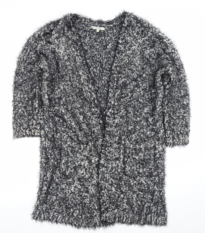 Peacocks Women’s Grey Chunky Knit Open Front Cardigan Size S