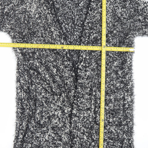 Peacocks Women’s Grey Chunky Knit Open Front Cardigan Size S