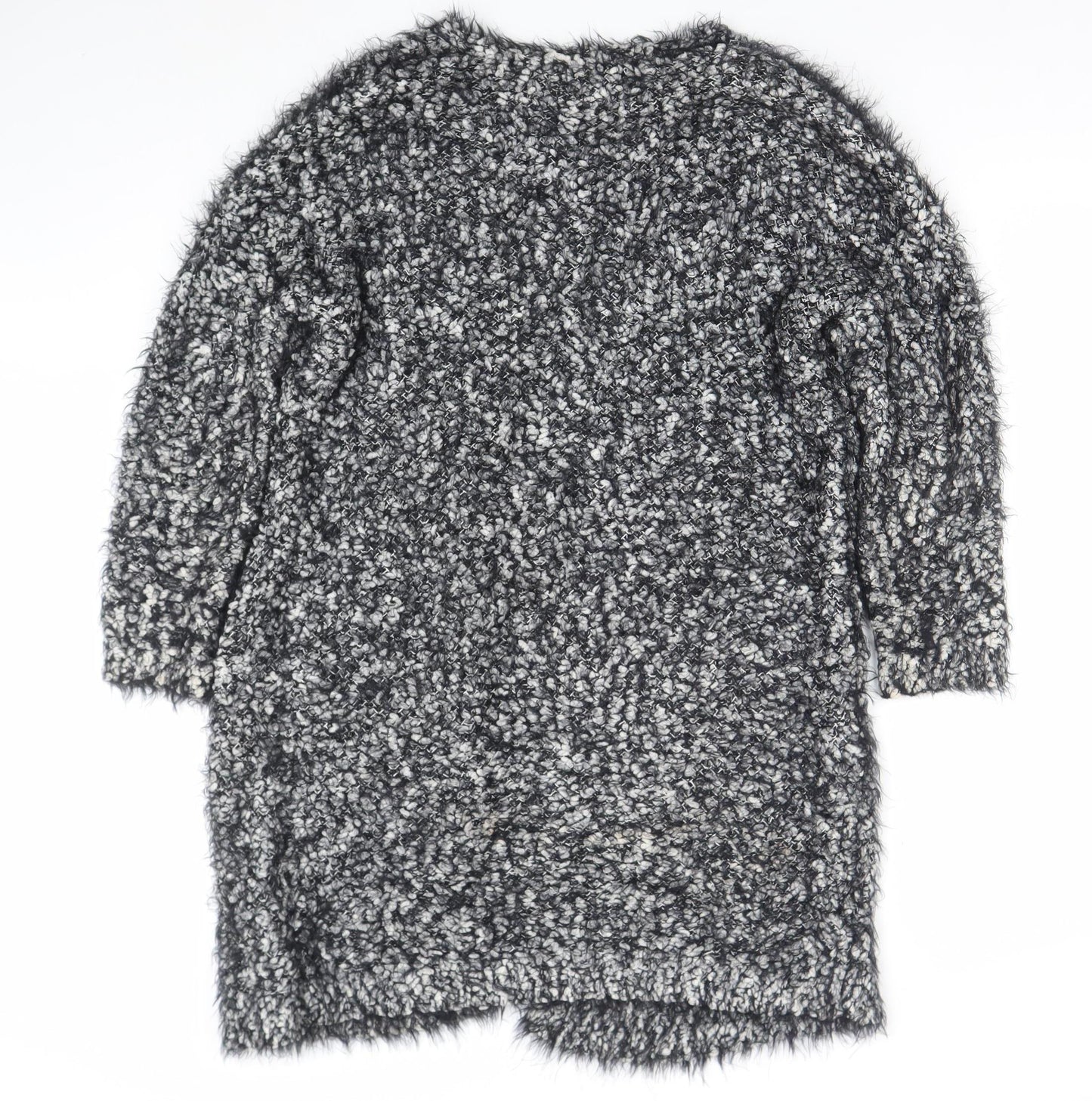 Peacocks Women’s Grey Chunky Knit Open Front Cardigan Size S
