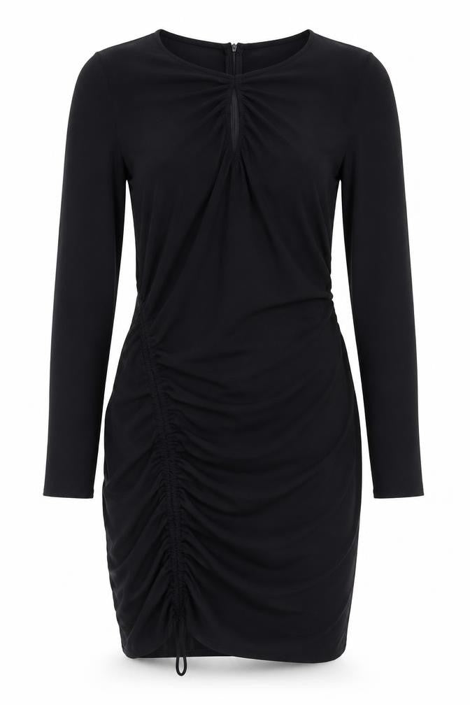 Zara Women’s Black Long Sleeve Bodycon Knee Length Dress Size 12