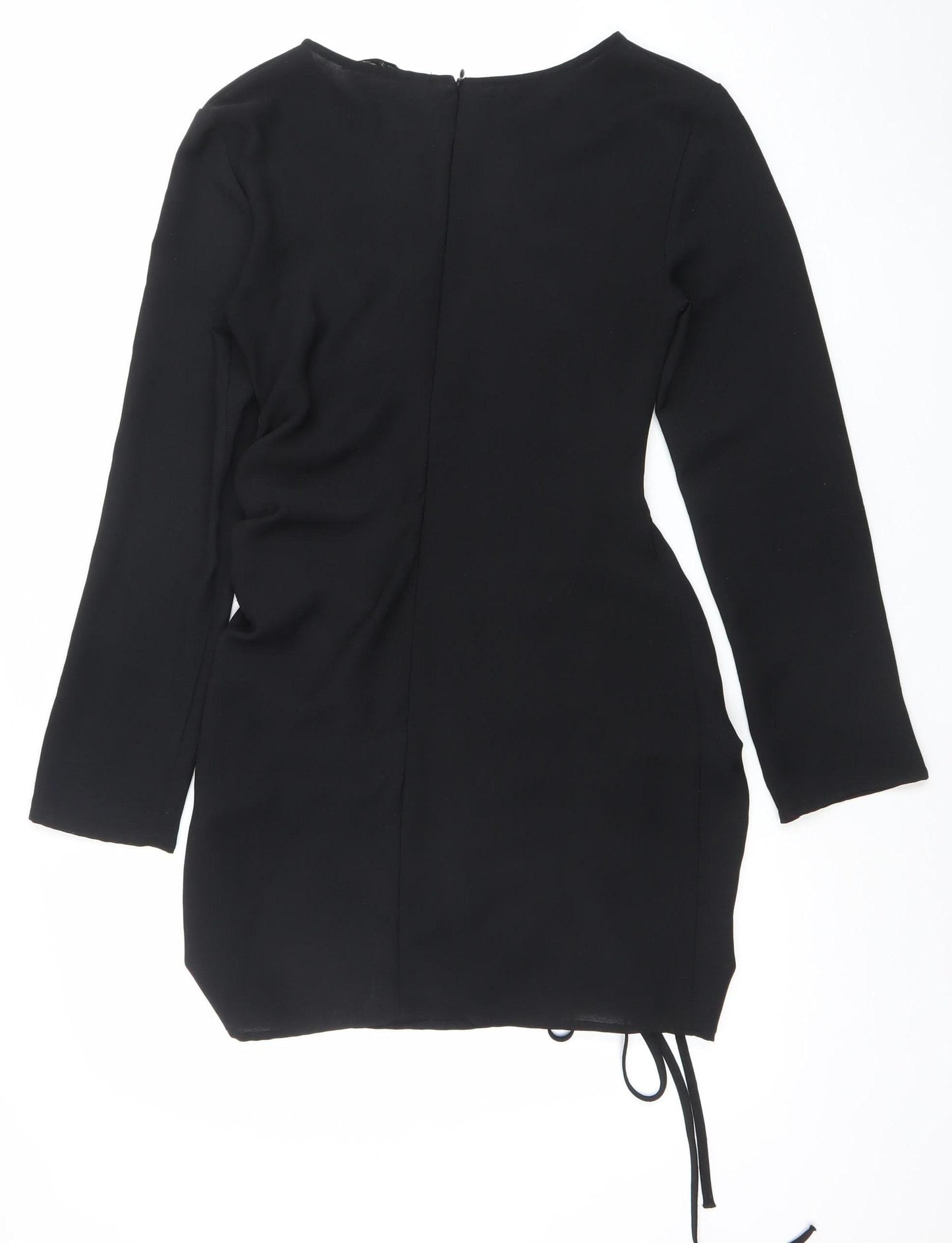 Zara Women’s Black Long Sleeve Bodycon Knee Length Dress Size 12