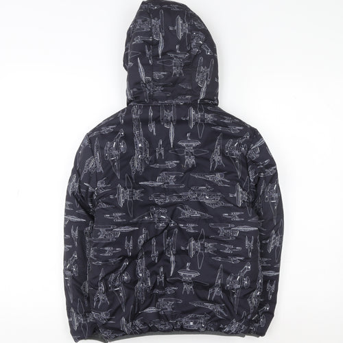 Lacoste Boys Black Star Wars Hooded Puffer Jacket 10 Years Insulated Winter Coat