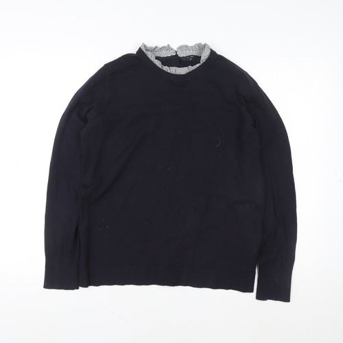 Next Women’s Navy Pullover Sweatshirt UK 14 Classic Knit Jumper