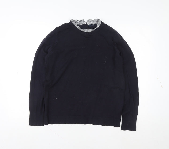 Next Women’s Navy Pullover Sweatshirt UK 14 Classic Knit Jumper