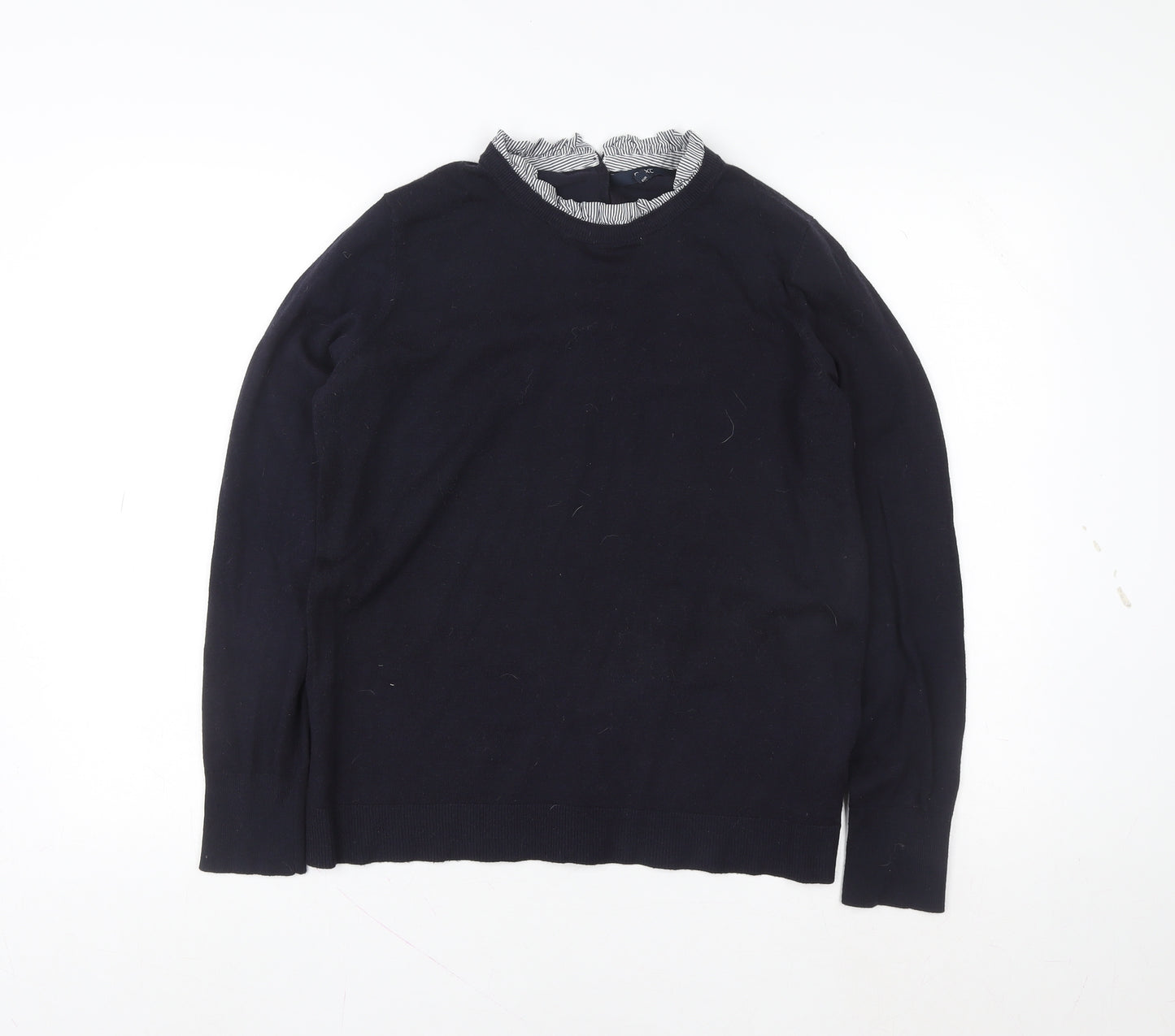 Next Women’s Navy Pullover Sweatshirt UK 14 Classic Knit Jumper