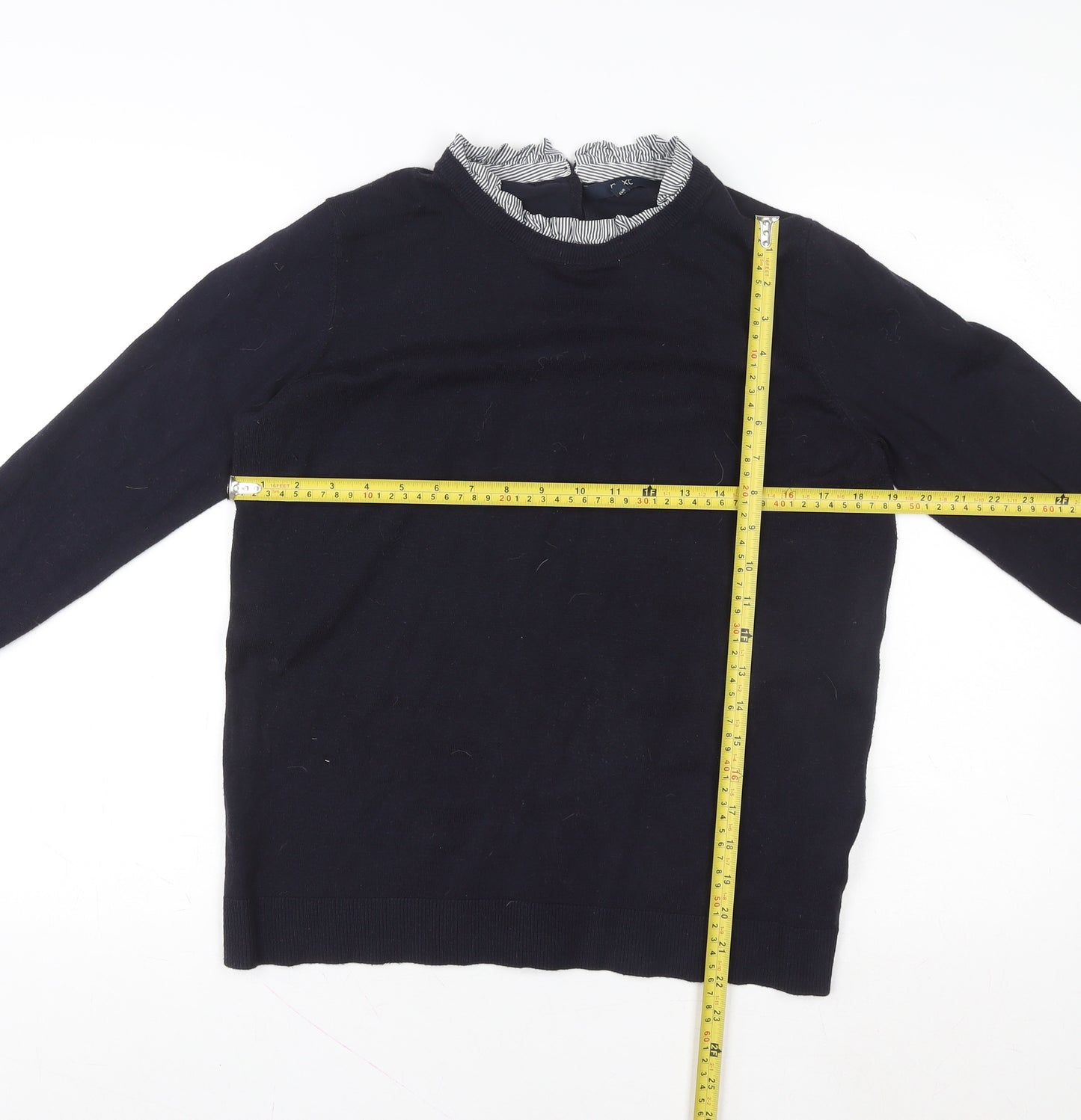 Next Women’s Navy Pullover Sweatshirt UK 14 Classic Knit Jumper
