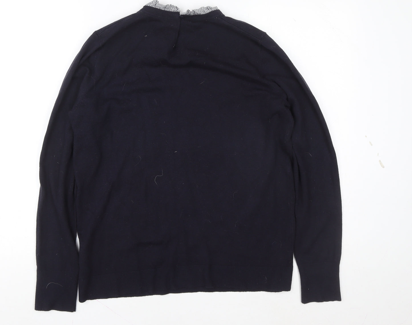 Next Women’s Navy Pullover Sweatshirt UK 14 Classic Knit Jumper