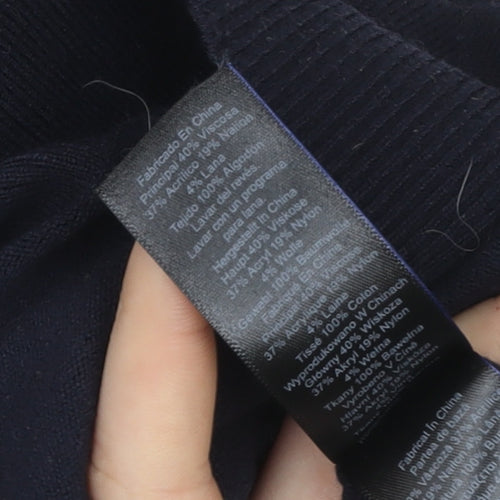 Next Women’s Navy Pullover Sweatshirt UK 14 Classic Knit Jumper