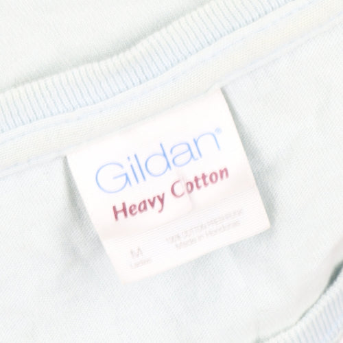 Gildan Women's White I Love NY Cotton Graphic T-Shirt Size M