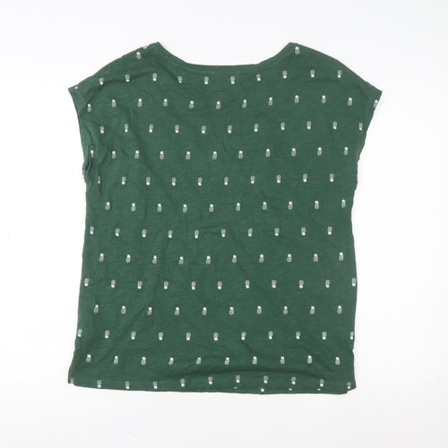 Boden Women’s Green Pineapple Embroidered Cotton T-Shirt Size M