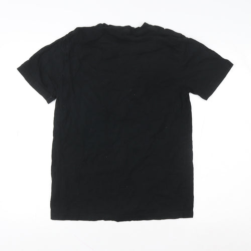True Religion Womens Black Graphic Logo Cotton T-Shirt Size S