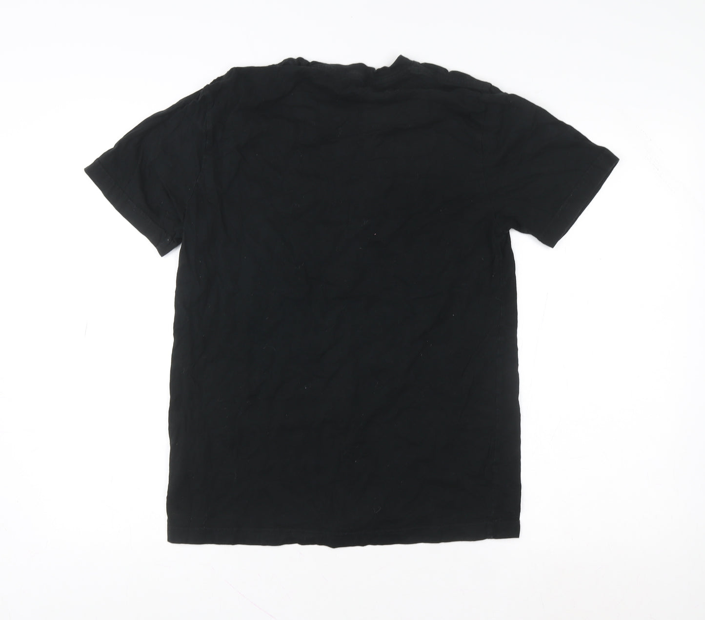 True Religion Womens Black Graphic Logo Cotton T-Shirt Size S