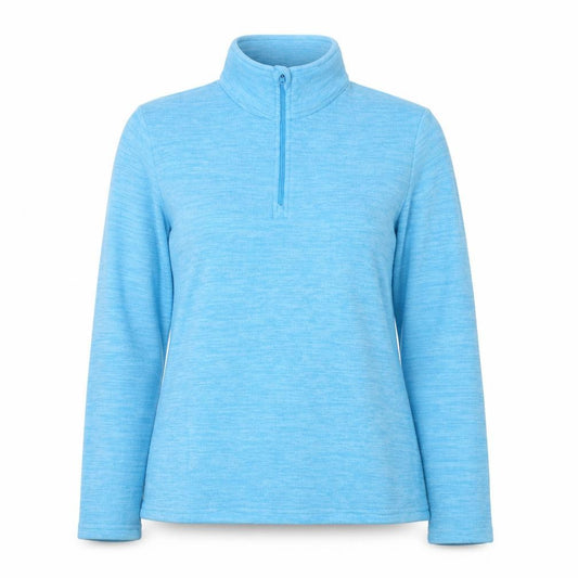 Front view of Mountain Warehouse Women's Blue 1/2 Zip Fleece Sweatshirt UK 12