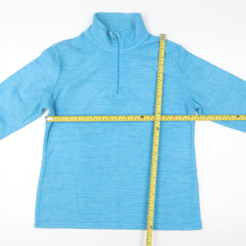 Mountain Warehouse Women's Blue 1/2 Zip Fleece Sweatshirt UK 12