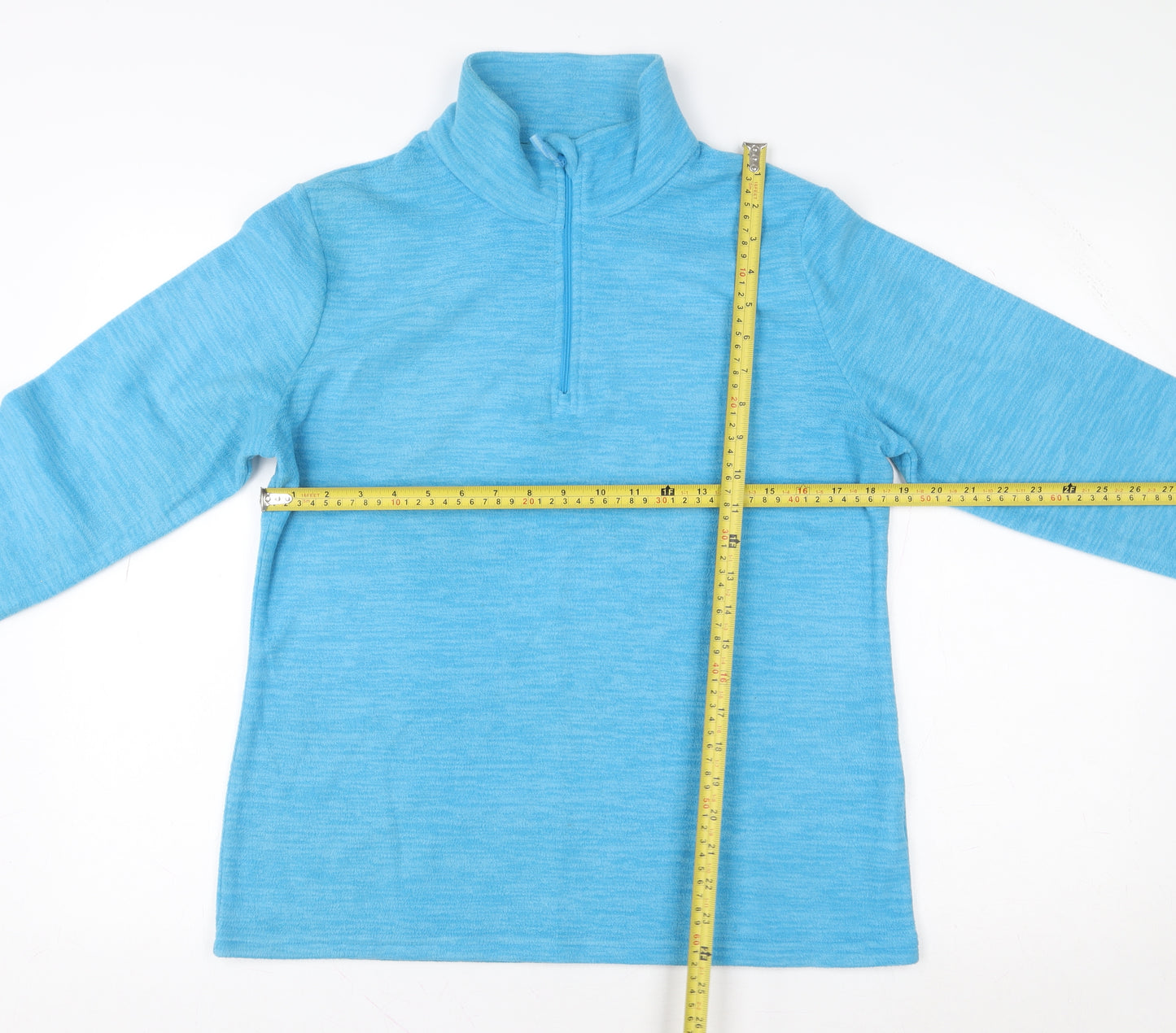 Mountain Warehouse Women's Blue 1/2 Zip Fleece Sweatshirt UK 12