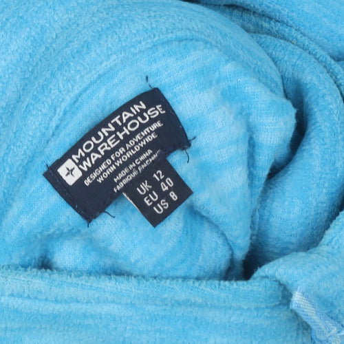 Mountain Warehouse Women's Blue 1/2 Zip Fleece Sweatshirt UK 12