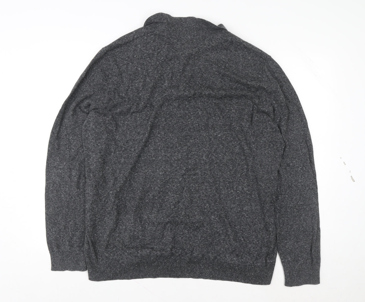 Burton Menswear London Men’s Grey Collared Pullover Jumper 2XL