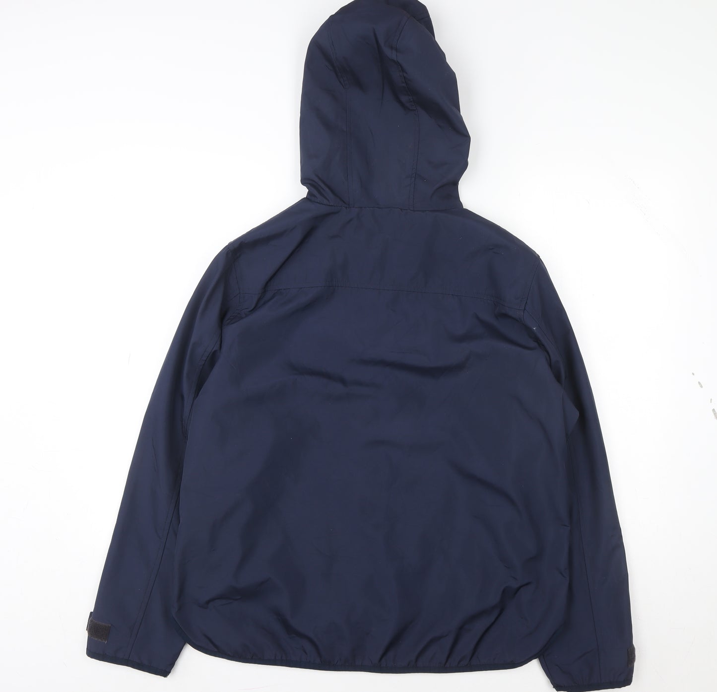 Olympus Men's Blue Hooded Rain Coat Jacket Size 14 Regular Fit