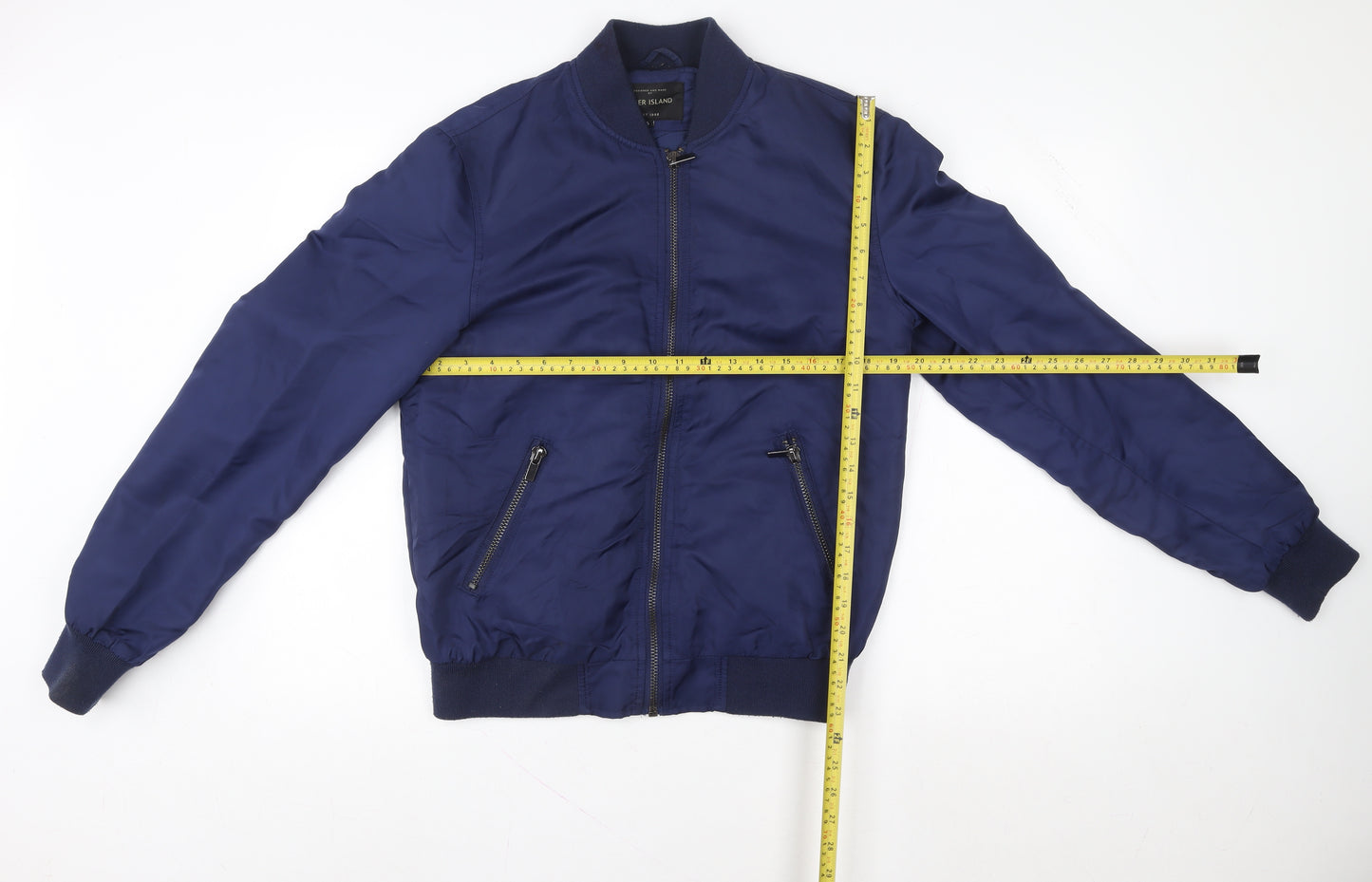 River Island Women's Blue Bomber Jacket Size S