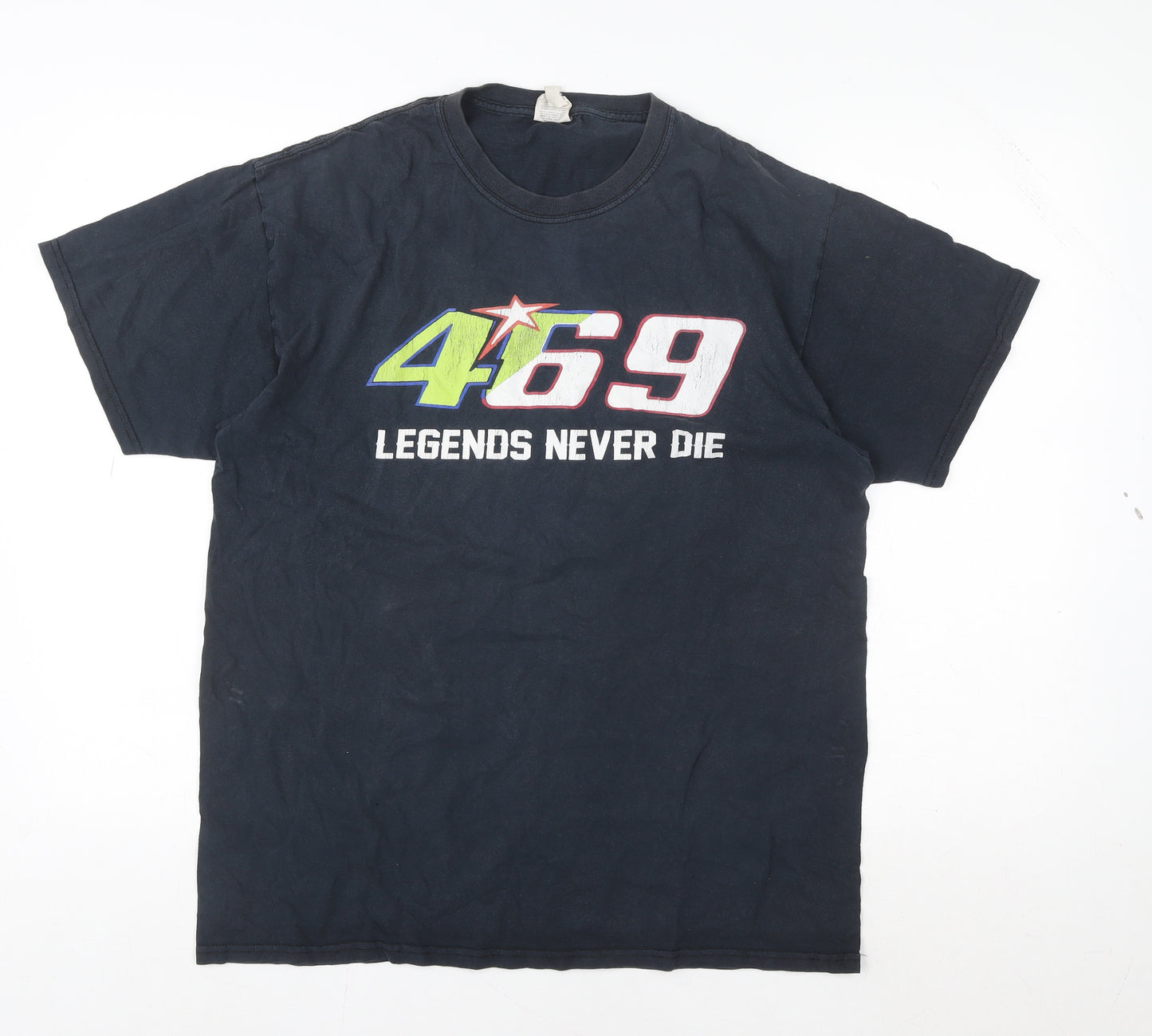 Fruit of the Loom Men's Black 469 Legends Never Die Graphic T-Shirt Size L