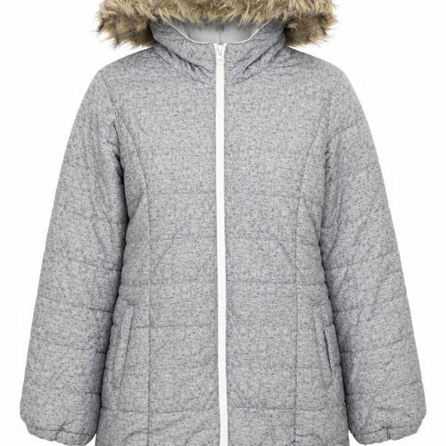 Gap Kids Grey Hooded Long Puffer Coat Teen Girls Size 14 Winter Jacket