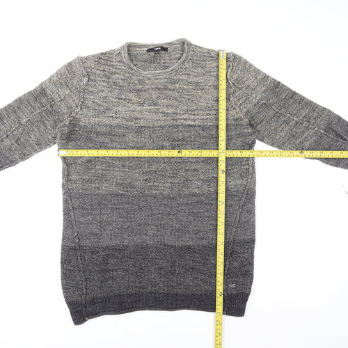 tigha Mens Grey Knit Pullover Sweatshirt Size S Regular Fit